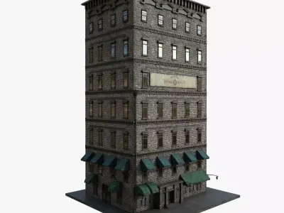 6 -10 Old New york buildings Antique store  1930  3D model