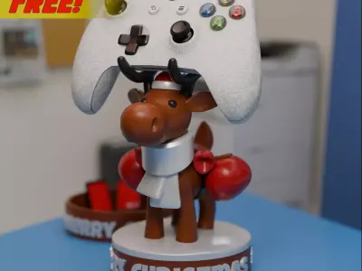 Reindeer Controller Stand 3D print model