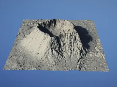 Landscape Environment Volcano Snow 29 Low-poly 3D model