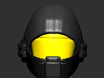 High quality scifi helmet high poly sculpt 3d printable 3D model