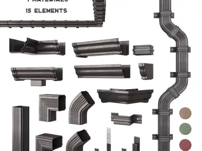Gutter system 2 3D model