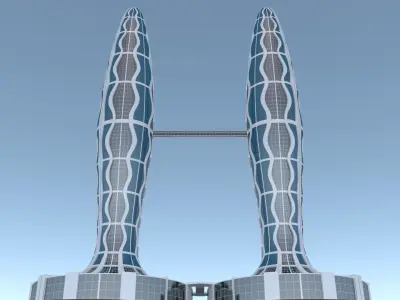 Future skyscraper 2023 3D model