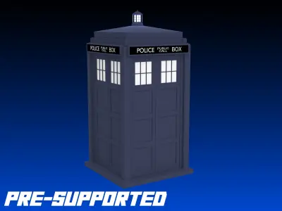 9th-10th Doctors TARDIS - 32mm Miniature -  3D print model