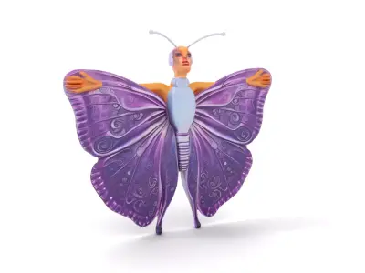 Galactic Butterfly Costume model pack Low-poly 3D model
