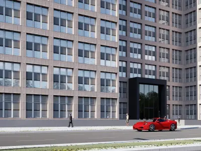 CITY BUILDINGS-LOW POLY Free low-poly 3D model