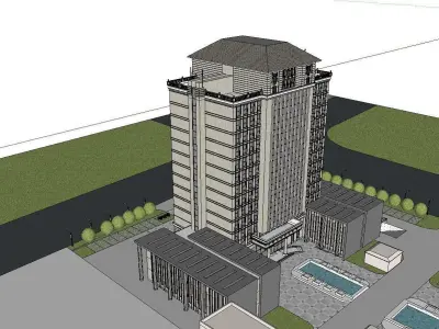 vacation spot-Resort-Fashion Leisure Hotel-0102 3D model