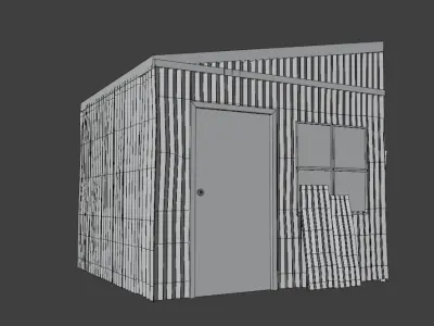 Denji House from ChainSawMan Anime 3D Model Lowpoly Low-poly 3D model