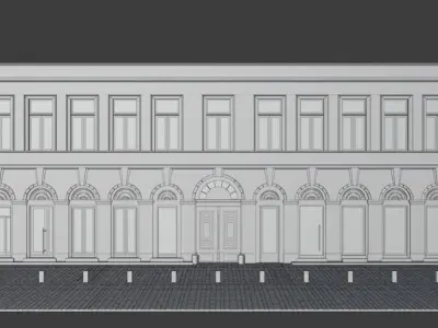 Facade from Budapest Free 3D model