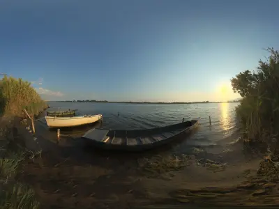 Hdri - Lake And Boats Texture