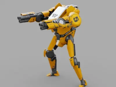 BATTLE DROID DF100  rigged character 3D model