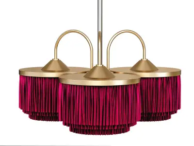 Hans Agne Jakobsson Silk Fringe Pendant Lamp 3D model