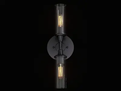 Shades of Light Double Bullet Glass Wall Sconce 3D model