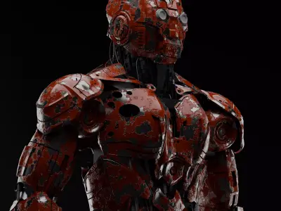 Realistic Sci-Fi Combat Robot High Poly Cinematic 3D model