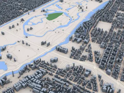 New Orleans City Louisiana USA 3D model