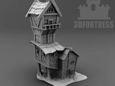 Fabulous middle ages house 3D print model
