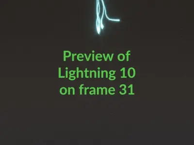 Animated Lightning v10 Low-poly 3D model