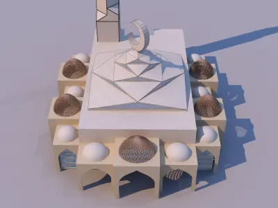 0174 - Mosque Building 3D model