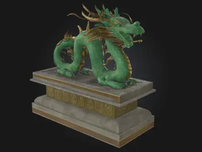 Eternal Serpent Sculpture  Symbol of Infinity and Ancient Power 3D model
