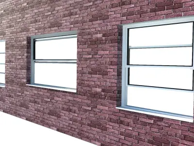 Double Hung Vertical Slide Window 3D model