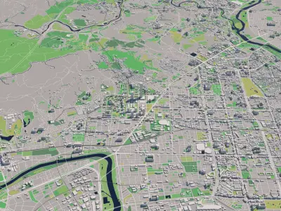 Taipei 30x30km City Map 3D model