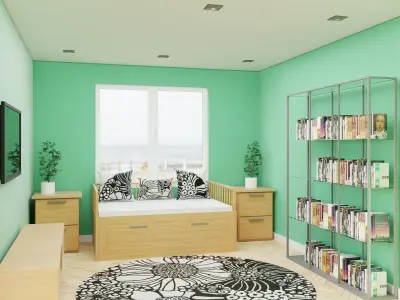 Interior - Kids Bedroom 3D model