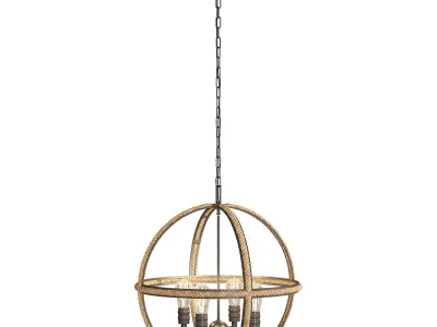 ROPE RING CHANDELIER - 4 LIGHT 3D model