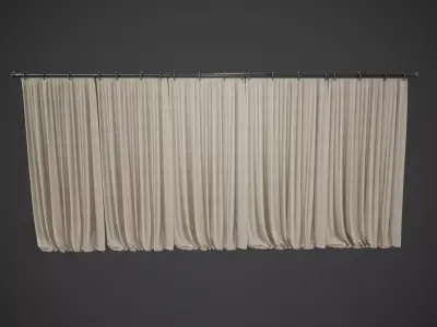 Curtain Low-poly 3D model