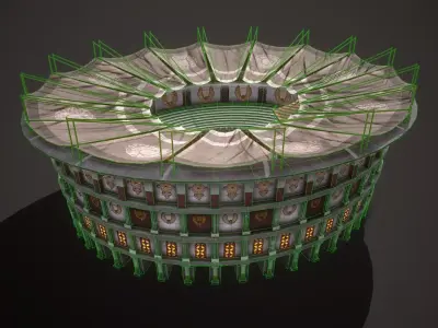 Roman Greek Colosseum Low-poly 3D model