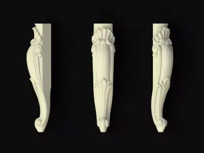 leg High quality 3d models for processing on a cnc machine 3D model 15