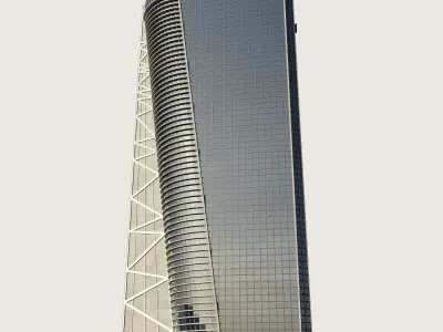 Building Skyscraper City Town Downtown Street Futuristic Utopia Low-poly 3D model