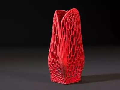 Vase heart Voronoi 3D print model