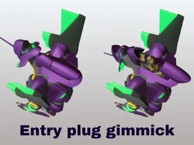 Evangelion Unit 01 - Lowpoly 3D Model Low-poly 3D model