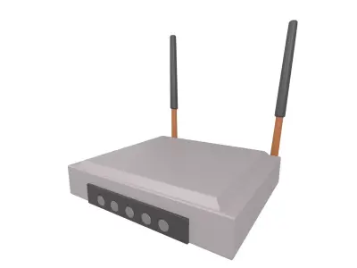 Cartoon Wifi Router v3 001 Low-poly 3D model
