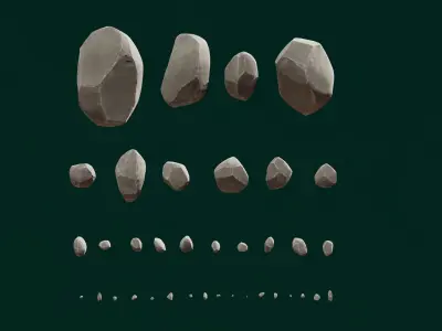 Rocks Low-poly 3D model get