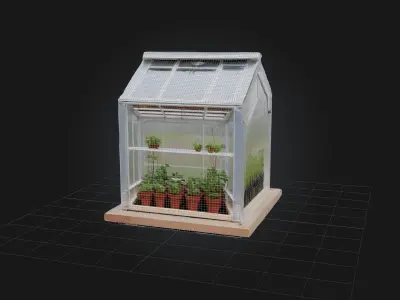 Mini Greenhouse Low-poly 3D model