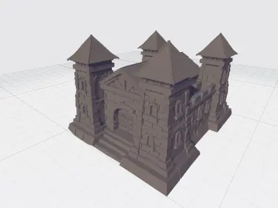 barrack lego castle with towers Free 3D print model