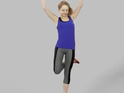 10x Kid Woman Man Child Boy Teenage Girl Summer Sitting Vol01  3D Model Pack