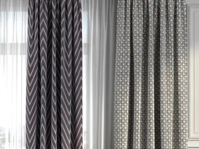 Curtain Set 203 3D model