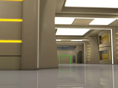 Sci Fi Interior Walkway 3D model