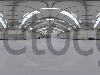 HDRI - Industrial Building Interior 3 Low-poly 3D model