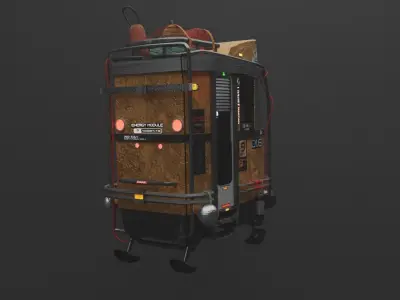Small sci fi spaceship 3D model