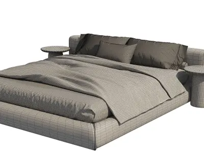 Flexform Groundpiece Bed 3D model