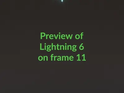 Animated Lightning v6 Low-poly 3D model