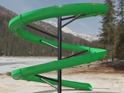 Water Slide Low-poly 3D model order