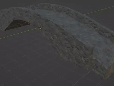 Medieval stone bridge Free 3D model
