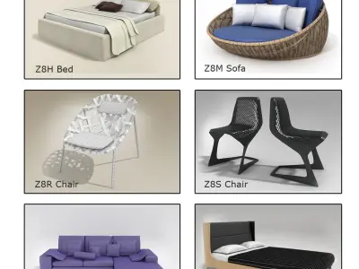 20 - Furniture pack N2 3D model