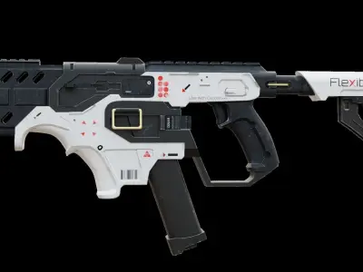 Futuristic SMG Low-poly 3D model