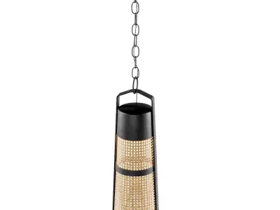 Hanging rattan lamp H400  3D model