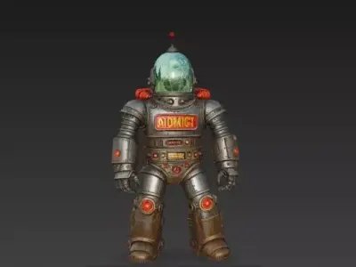 Atomic Sentinel - Retro Sci-Fi Robot 3D model