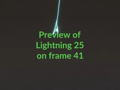 Animated Lightning v25 Low-poly 3D model